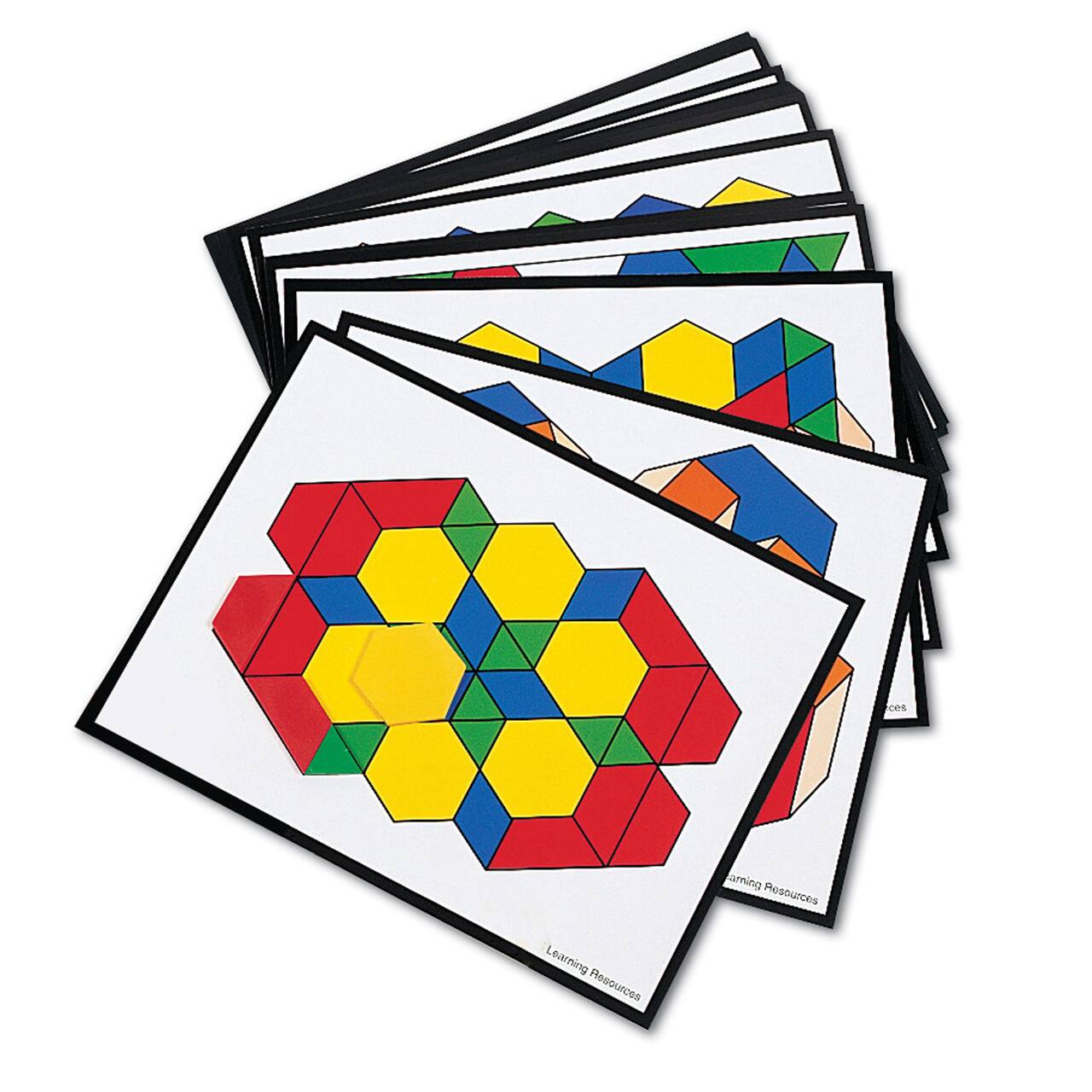 Learning Resources&#xAE; Intermediate Pattern Block Design Cards, 36 Pack